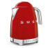 SMEG electric kettle KLF04RDEU (Red) - 1.7 L - 2400 W - Red - Plastic - Stainless steel - Adjustable thermostat - Water level indicator