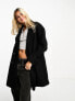 Фото #2 товара Pimkie oversized wool mix coat in black