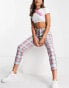 Signature 8 co-ord skinny jean in pink check