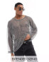 Фото #2 товара ASOS DESIGN oversized long sleeve t-shirt in open mesh