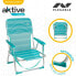 Фото #5 товара Садовый стул AKTIVE Пляжный бирюзовый 44 x 72 x 35 см Алюминиевый Складной (4 штуки)