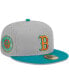 ფოტო #1 პროდუქტის Men's Gray, Teal Boston Red Sox 59FIFTY Fitted Hat