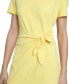 Women's Short-Sleeve Tie-Front Sheath Dress