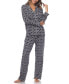 ფოტო #1 პროდუქტის Women's 2 Piece Long Sleeve Heart Print Pajama Set