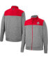 Фото #4 товара Men's Gray, Scarlet Ohio State Buckeyes Putter Herringbone Full-Zip Jacket