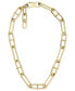 ფოტო #1 პროდუქტის Heritage D Link Gold-tone Stainless Steel Chain Necklace