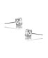 Фото #2 товара Classic White Gold Plated with 7MM Cubic Zirconia Stud Earrings.