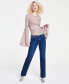 ფოტო #8 პროდუქტის Women's Whiskered Faded-Front Bootcut Denim Jeans
