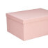 Set of Stackable Organising Boxes Pink Cardboard (2 Units)