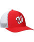 Фото #4 товара Men's Red, White Washington Nationals Primary Logo Trucker Snapback Hat