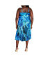 Plus Size Jayda Pleat Print Midi Dress