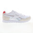 Фото #2 товара Reebok Classic Harman Run Mens White Leather Lifestyle Sneakers Shoes