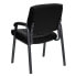 Фото #2 товара Black Leather Executive Side Reception Chair With Titanium Frame Finish