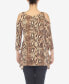 Фото #3 товара Women's Snake Print Cold Shoulder Tunic