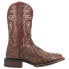 Фото #1 товара Dan Post Boots Dillinger Full Quill Ostrich Square Toe Cowboy Mens Brown Casual