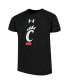 Big Boys Black Cincinnati Bearcats 2.0 Logo Tech T-shirt