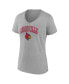 Women's Heather Gray Louisville Cardinals Evergreen Campus V-Neck T-shirt
