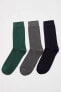 Erkek Yeşil 3'lü Uzun Çorap M3385AZ.19AU.GN1