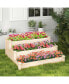 Фото #4 товара 3-Tier Wooden Raised Garden Bed for Backyard Patio Gardening