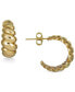 ფოტო #1 პროდუქტის Croissant-Style Small Hoop Earrings in 14k Gold