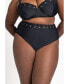 Фото #2 товара Plus Size Grommet Detail Bikini Bottom - 28, Black