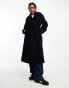 Фото #1 товара & Other Stories belted wool coat in navy