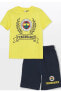 LCW Kids Bisiklet Yaka Fenerbahçe Baskılı Kısa Kollu Erkek Çocuk Tişört ve Şort