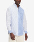 ფოტო #1 პროდუქტის Men's Regular-Fit Block Stripe Cotton Poplin Shirt