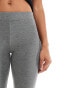 Фото #2 товара ONLY high waisted flared trousers in grey melange