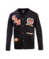 Men's Black Cincinnati Bengals Prep Button-Up Cardigan Sweater