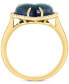 ფოტო #4 პროდუქტის EFFY® Malachite & Diamond (1/6 ct. t.w.) Heart Halo Ring in 14k Gold
