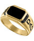 ფოტო #1 პროდუქტის Men's Onyx & Black Spinel DAD Ring, Created for Macy's