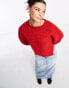 Фото #1 товара Weekday Ivy knitted jumper with split side detail in red melange