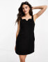 Фото #2 товара Waven novi sweatheart stretch denim mini dress in black