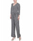 Petite Short 3/4 Sleeve Belted Wide Leg Jumpsuit