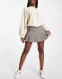 Monki ultra mini pleated tennis skirt in brown check