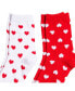 ფოტო #2 პროდუქტის Women's Mini Heart Crew Socks Two Pack