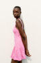 Фото #4 товара Короткое платье со складками ZARA