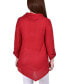 ფოტო #2 პროდუქტის Petite Cowlneck V-Hem Sweater