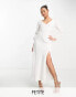 Forever New Petite long sleeve maxi dress in ivory