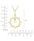 Cubic Zirconia Sunburst Orbital 18" Pendant Necklace