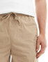 Selected Homme loose tech cargo short in beige