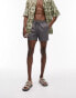 Topman swim shorts in dark grey