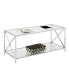 Фото #2 товара Oxford Chrome Coffee Table with Shelf