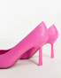 ASOS DESIGN Wide Fit Sterling mid heeled court shoes in pink