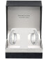Crystal Small Double Row Hoop Earrings in Silver-Plate, 0.76"