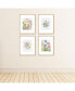 Фото #2 товара Wildflowers Room Decor Linen Paper Wall Art Set of 4 Artisms - 8 x 10 inches