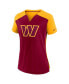 Women's Burgundy, Gold Washington Commanders Impact Exceed Performance Notch Neck T-shirt