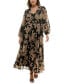 ფოტო #1 პროდუქტის Plus Size Printed Maxi Dress