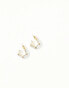 Фото #6 товара Orelia gold plated crystal baguette huggie hoops